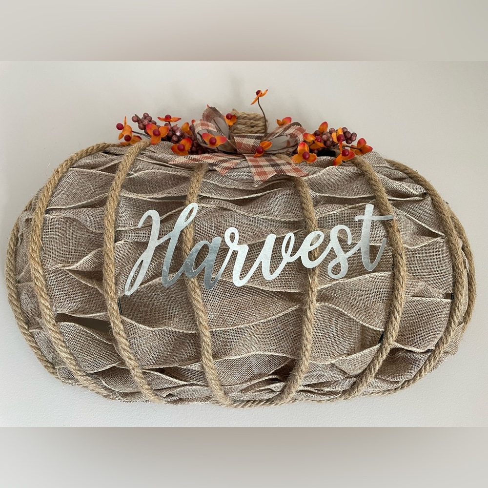 Homemade Harvest Decor Wreath